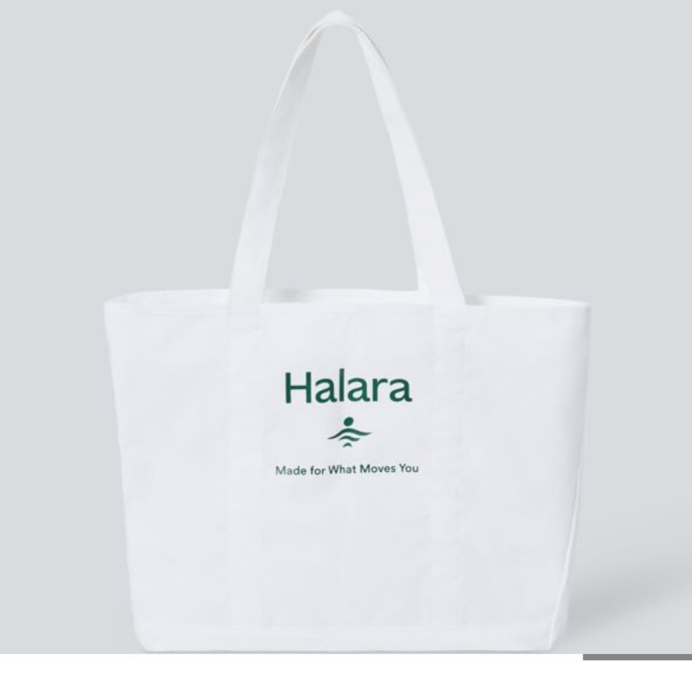 Halara Letter Print Casual Canvas Tote Bag